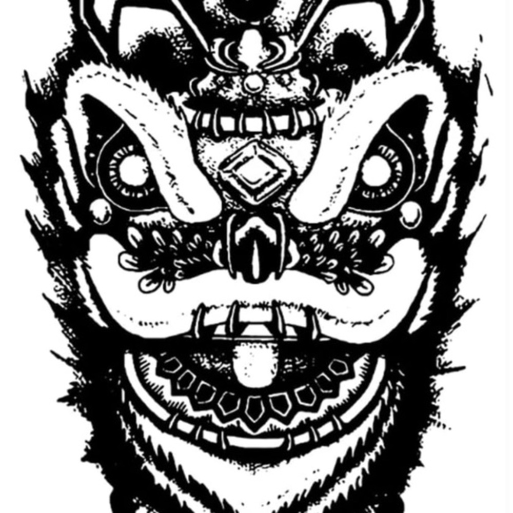Tattoo Tech, 2 Sheets Medium Semi Permanent Tattoo Chinese Lion Dance Design